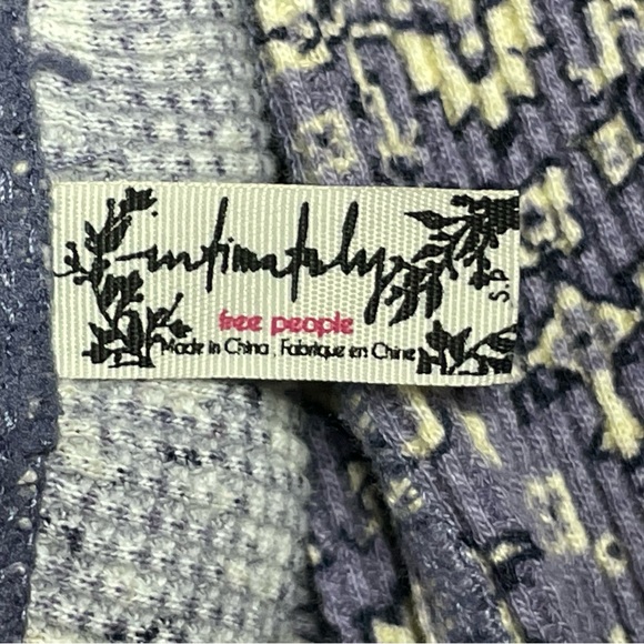 Intimately Free People Leggings Early Night Thermal Ribbed Lavender Combo Small - Picture 3 of 11